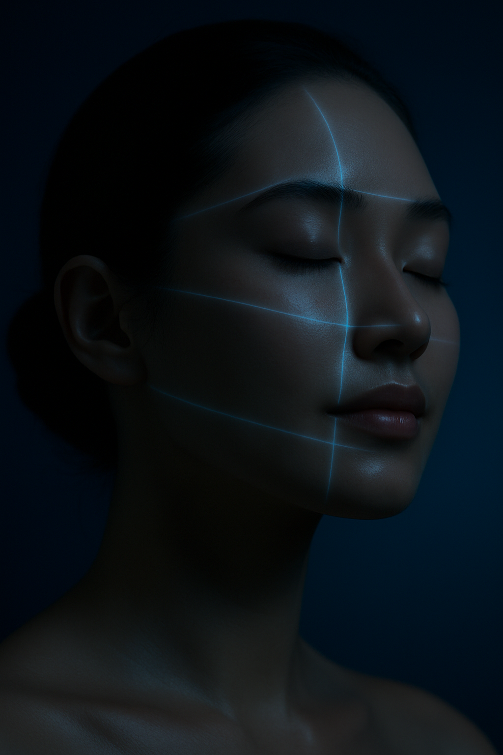 Model receiving advanced skin resurfacing with LUNEIQ Ray Er:YAG laser in a luxury aesthetic setting