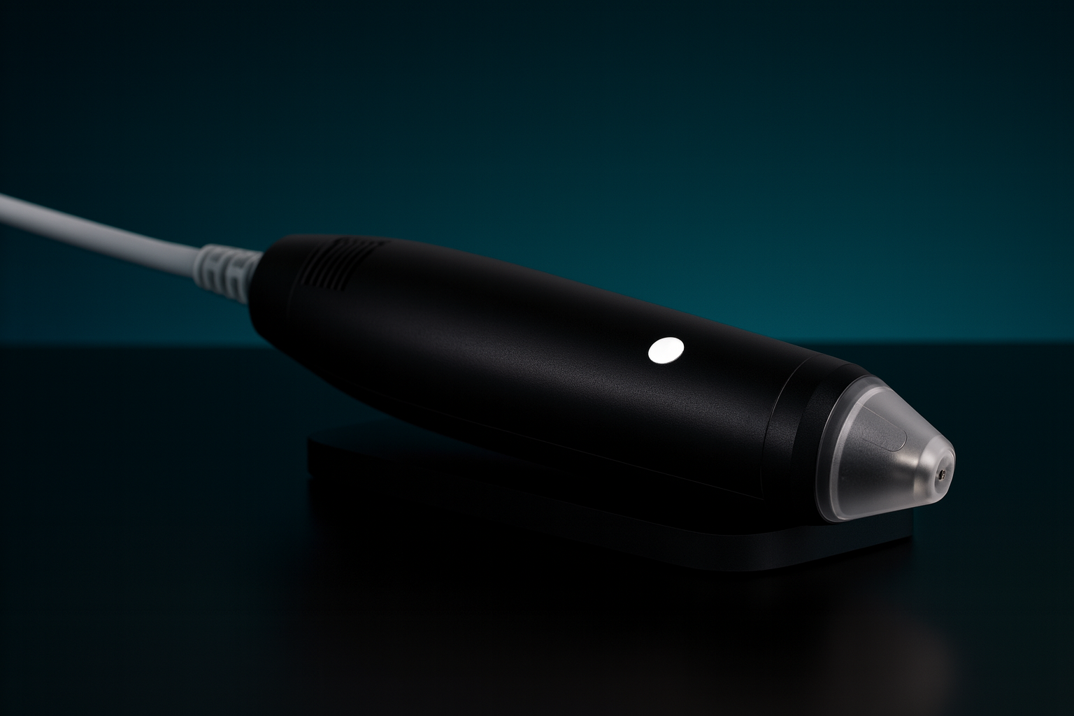 LUNEIQ Aura platoning plasma handpiece for gentle skin resurfacing and tone refinement
